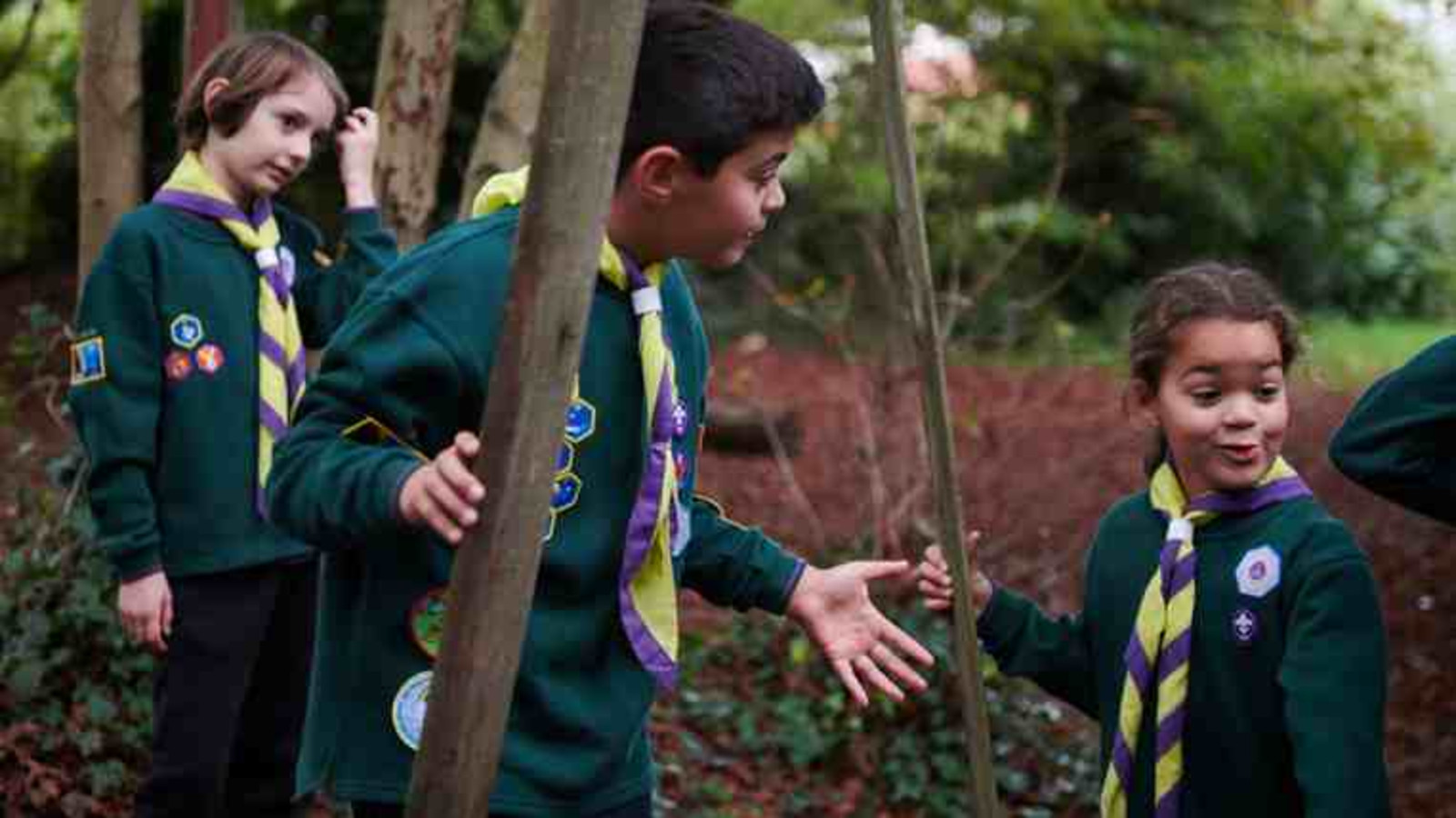 Cubs chatting outdoors hull humberside north east england