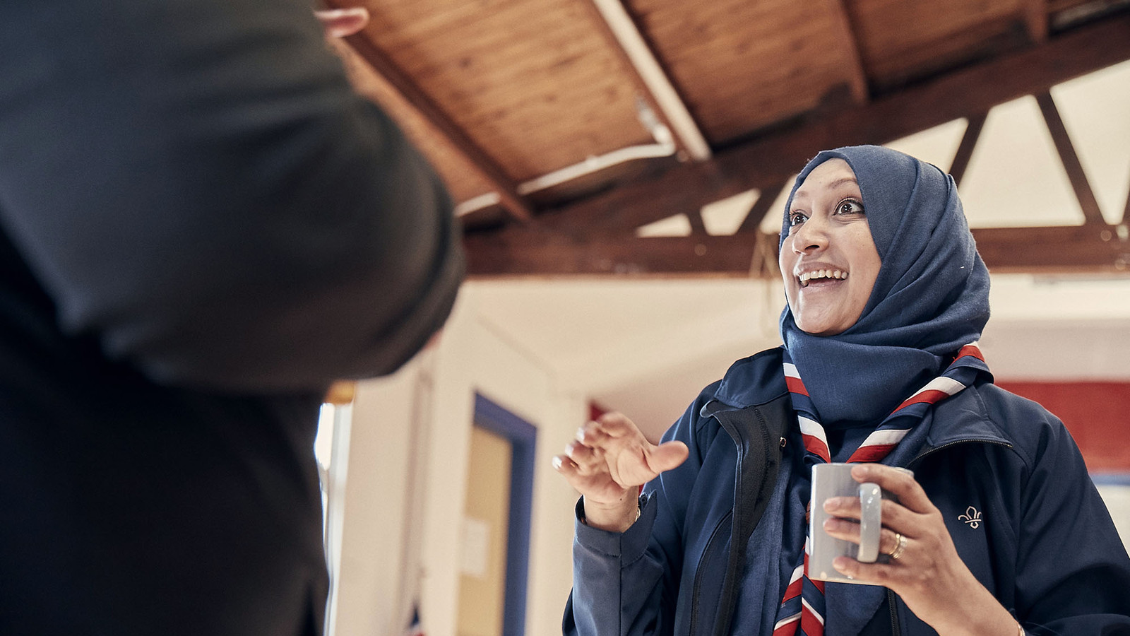 Female volunteer indoors jpg